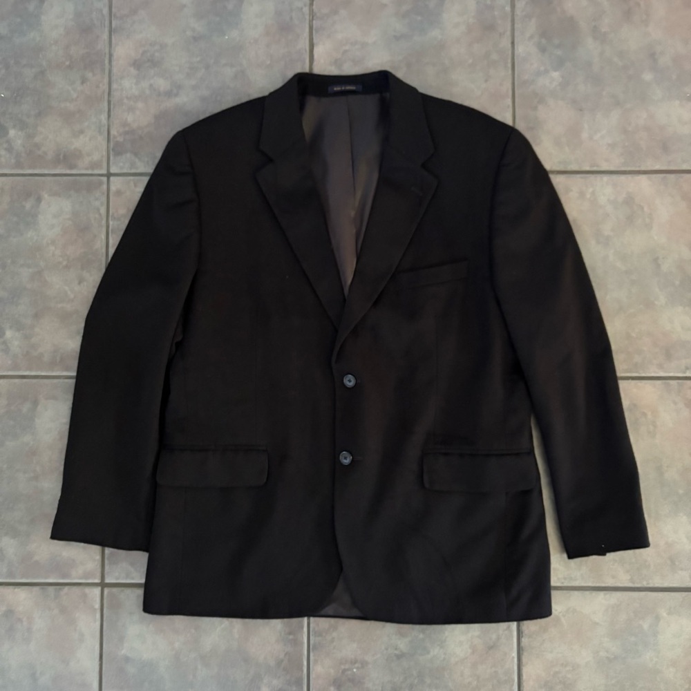 Club Room Cashmere Blazer Macys Men’s 42 Short Solid Black‎ Sport Cost 2 Button